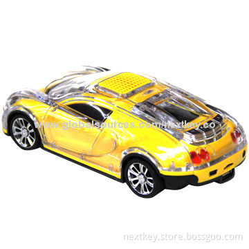 New Stylish, Yellow Car Speaker with TF/USB/FM Radio/Music MP3 Player